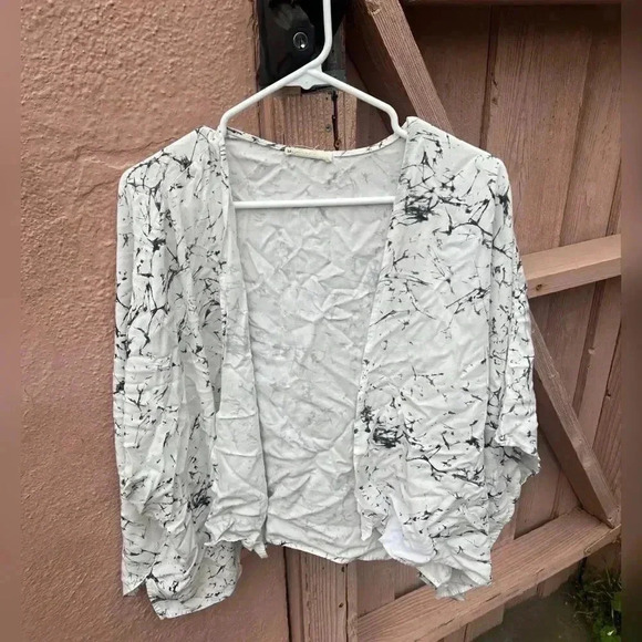 Marine Layer Marble Splatter Kimono Top One Size - Picture 1 of 4